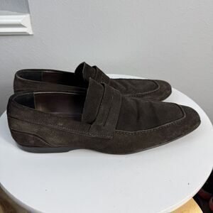Zara Penny Loafer Brown‎ Suede Shoes Sz 8 Men’s